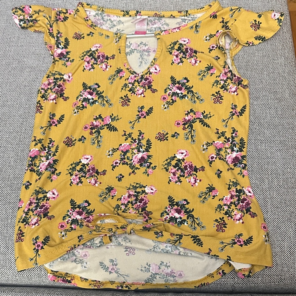 No Boundaries Yellow Floral Blouse